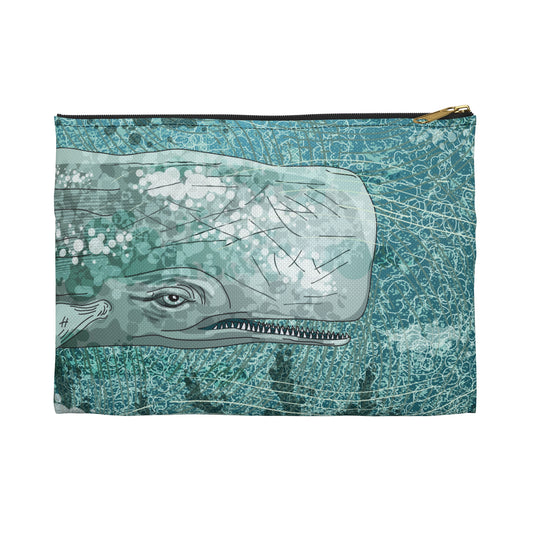 Grungy Whale Accessory Pouch