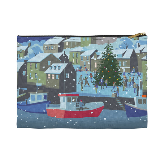 Winter Seaside Town Accessory Pouch