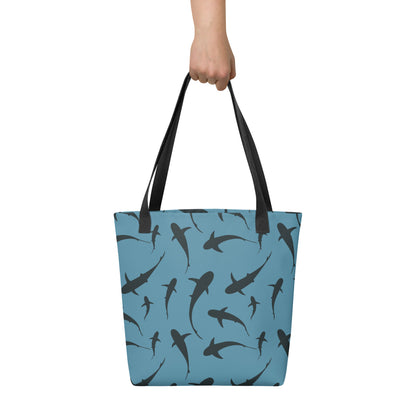 Swimming with the Sharks Tote Bag