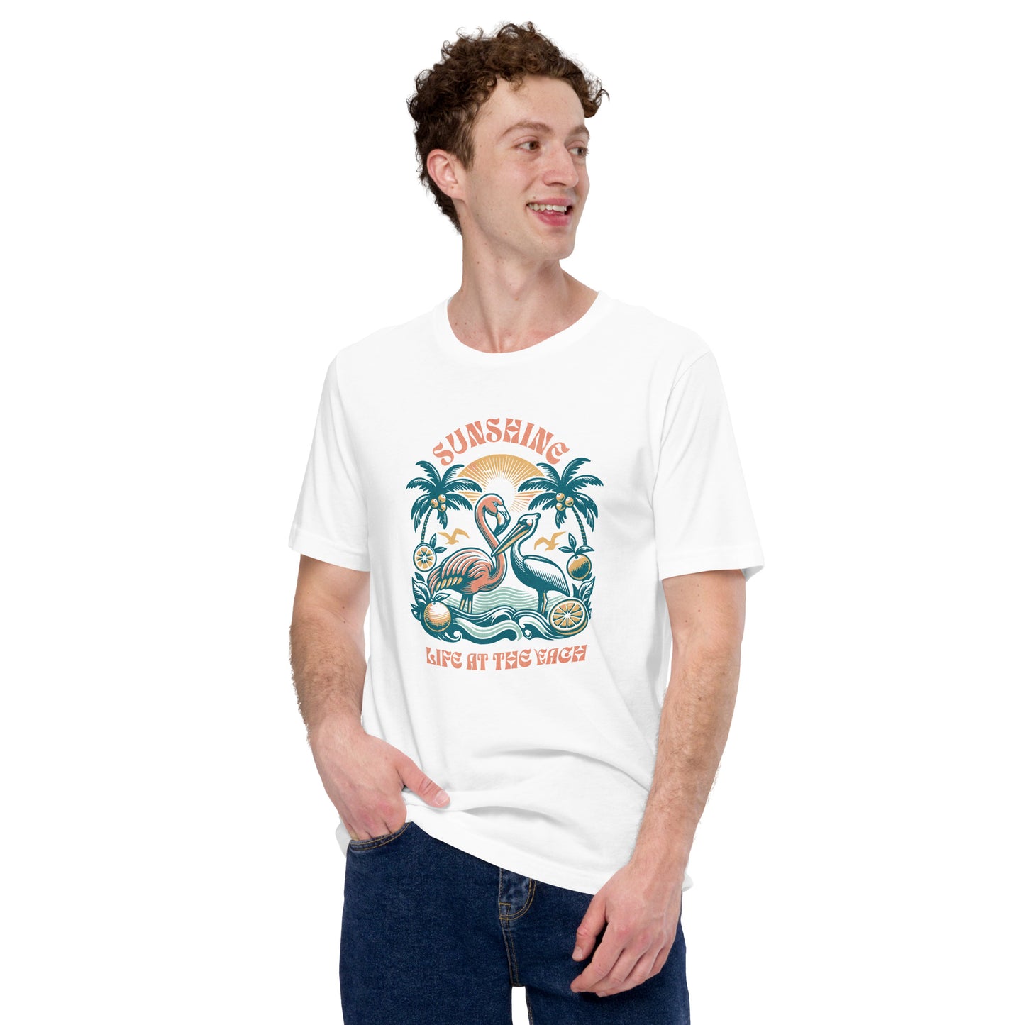 Flamingo Sunshine Premium T-shirt